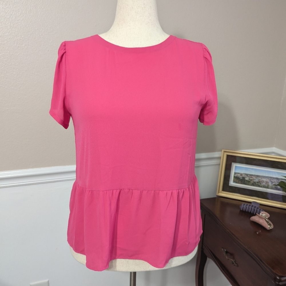 3 for $30 LOFT Pink Peplum Top